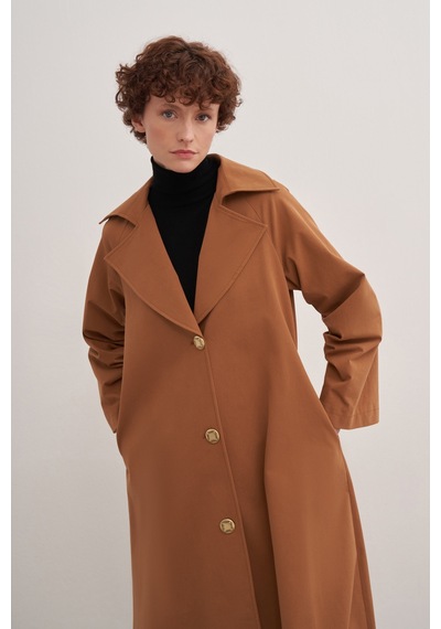 Aker 24aw07180111 Küçük Beden Pardösü 24aw07180111 124 Taba Taba