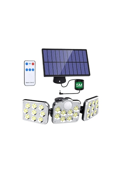 138 Led Kablolu Solar Güneş Enerjili Sokak Lambası Bahçe Lambası