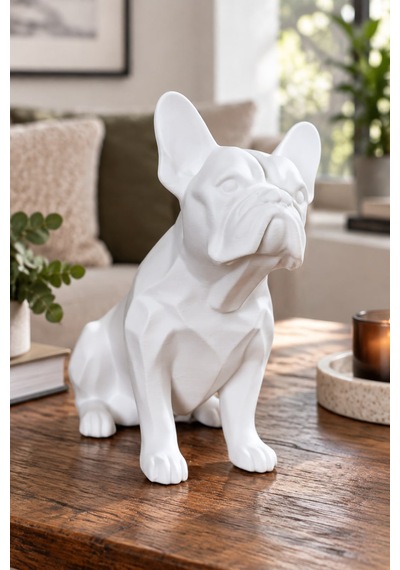 Fransız Bulldog Figürlü Dekoratif Biblo - 19cm