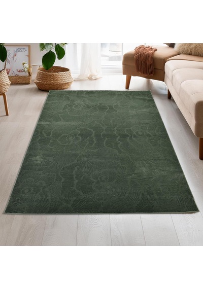 Latte Yumuşak Peluş Yeşil Çocuk Odası Oturma Odası Salon Mutfak Halısı K139a Haki