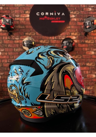 Rapıd 2 Neo Mavi-mor Kask Siyah