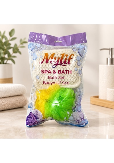 Banyo Lif Seti E Bulurum Banyo & Tuvalet Banyo Süngeri & Kese Ürün Çok Renkli
