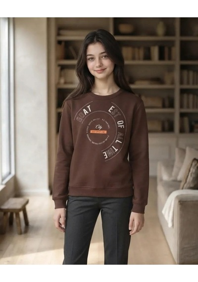 Cmk Çocuk 3 İp Şardonlu Sweatshirt Kahverengi