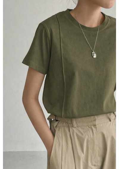 Cool Tarz Kadın Basic Ön Çizgi Detaylı Bisiklet Yaka Tişört Rahat Kalıp Günlük T-shirt Haki Haki Cool Tarz Kadın Basic Ön Çizgi Detaylı Bisiklet Yaka Tişört Rahat Kalıp Günlük T-shirt Haki Haki