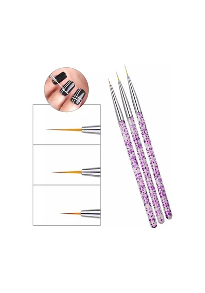 3 'lü Nail Art Fırça Seti