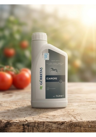 İzamore Hayvansal Menşeili Aminoasit İçeren Sıvı Organik Gübre - 1 Litre Bitki Stres Giderici, Hızlı Büyütücü & Şelatlayıcı