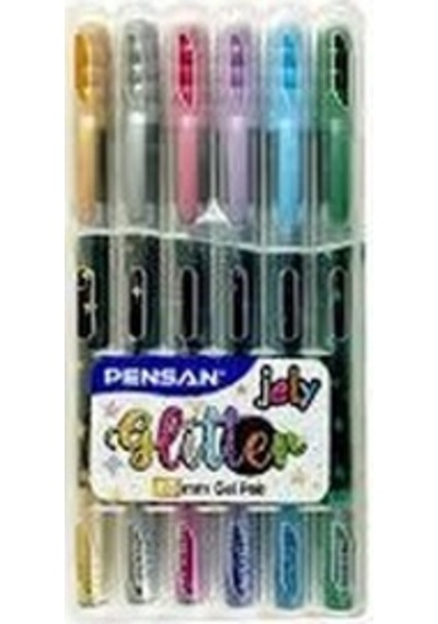 Jel Kalem Pensan Jely Glıtter Simli 1.0mm.6 Renk Set 2800/6