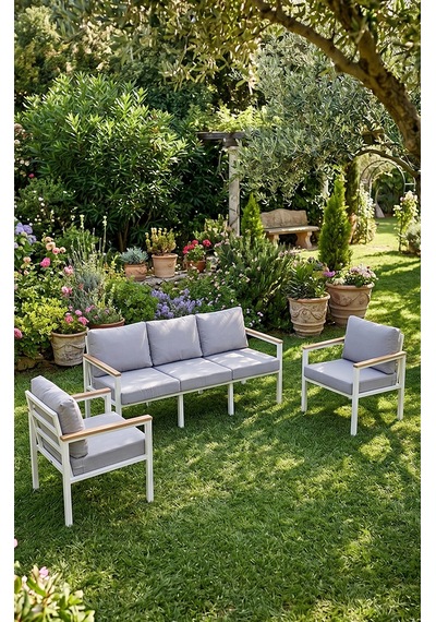 Neokas Bahçe Takımı, 1+1+3, Balkon Mobilyası, Kafe Koltuğu, Bekleme Alanı Koltuğu