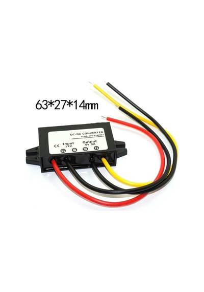12v İçin 5v 3a 15w Dc Dc Converter Su Geçirmez Araba Uyumlu Konve