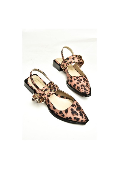 Fox Shoes U518800604 Leopar Kumaş Alçak Topuklu Kadın Ayakkabı Taba - Kahverengi Fox Shoes U518800604 Leopar Kumaş Alçak Topuklu Kadın Ayakkabı Taba - Kahverengi