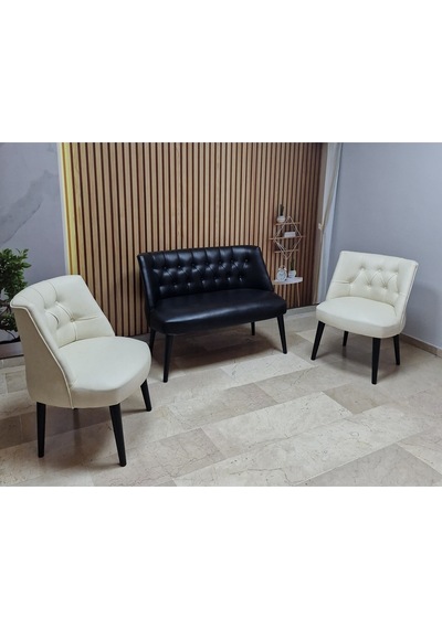 Azra Mobilya Deri Çay Seti Koltuk Takımı - Bekleme Salonu - Cafe Mobilya - Ofis Mobilya - Balkon Mobilya Siyah-krem Azra Mobilya Deri Çay Seti Koltuk Takımı - Bekleme Salonu - Cafe Mobilya - Ofis Mobilya - Balkon Mobilya Siyah-krem