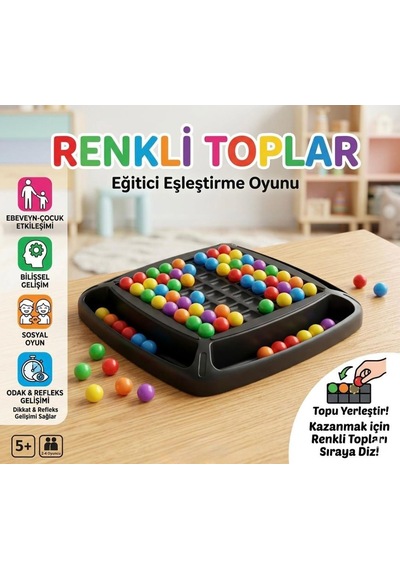 Renkli Toplar Candy Crush 80 Boncuklu Eğitici Düşünce Geliştirici Eşleştirme Kutu Oyunu