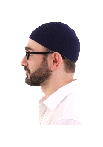 Kışlık Yün Takke - Lacivert