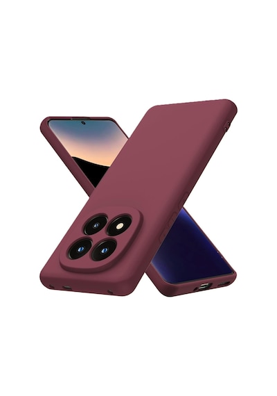 Redmi Note 15 Pro Plus Uyumlu Silikon Kılıf - Kamera Korumalı Esnek Pastel Renk Kapak - Bordo