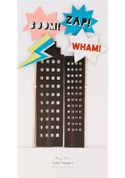 Meri Meri - Superhero Cake Topper - Süper Kahraman Pasta Süsü Tüm Yaşlar