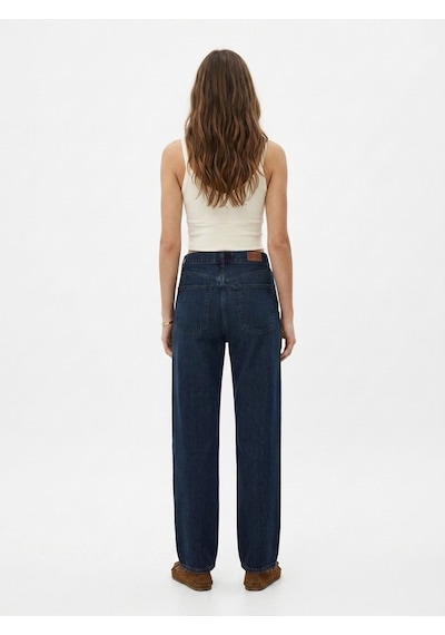 LTB Vanetta Zıp Straight Fit Fermuarlı Dark İndigo Jean Pantolon Koyu Indigo