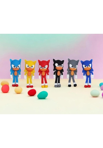The Hedgehog 6lı Set Kirpi Sonic Oyuncak Altı Adet Figür Oyuncak 7 Cm