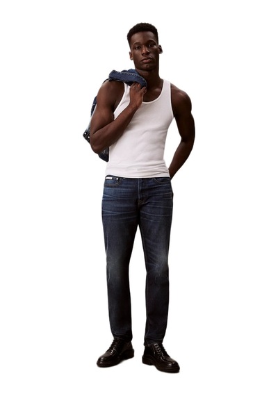Calvin Klein Lv04rd914 Slim Taper Dark Crescent Thermo Erkek Denim Pantolon Mavi