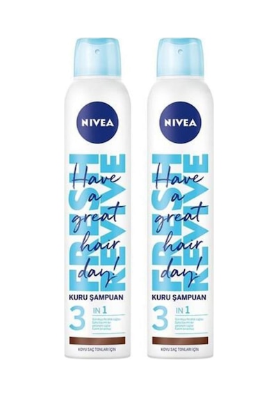 Nivea Koyu Saç Tonları İçin Kuru Şampuan 2 x 200 ML Nivea Koyu Saç Tonları İçin Kuru Şampuan 2 x 200 ML