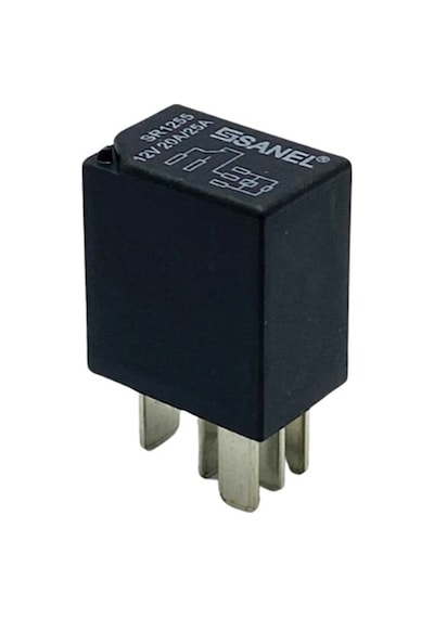 Sanel 12V Röle 5 Uçlu 20/25 A Mikro Dirençli Çift Platin 87A N11.2970