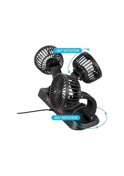 Fan10 Mini Araç Vantilatörü, 12 Volt Dc, Çakmaklık Bağlantılı, Plastik, Araç Numaratörlü 3 Lü Set