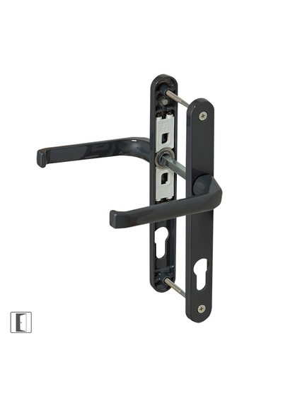 Pimapen Pvc Alüminyum Çift Taraflı Metal Kapı Kolu Oda Antrasit