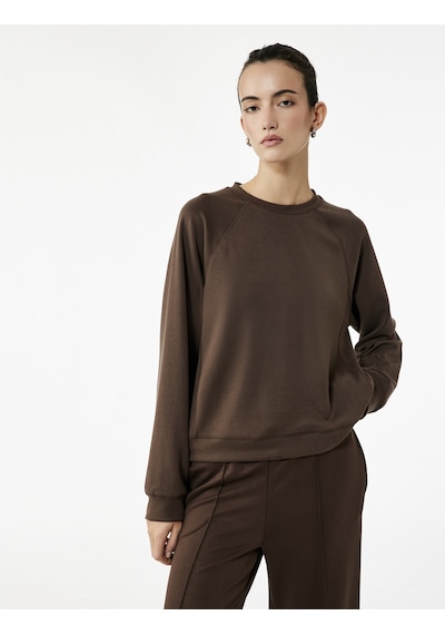 Koton Modal Kumaş Rahat Kalıp Uzun Kollu Bisiklet Yaka Sweatshirt Kahverengi 6wak10080ek Kahve Koton Modal Kumaş Rahat Kalıp Uzun Kollu Bisiklet Yaka Sweatshirt Kahverengi 6wak10080ek Kahve