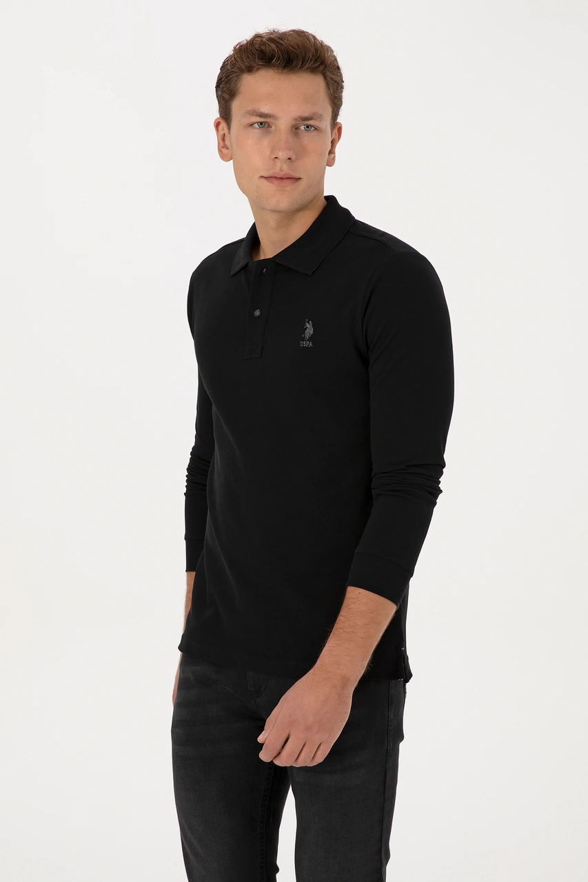 U.S. Polo Assn. Erkek Siyah Basic Sweatshirt 50307687-VR046