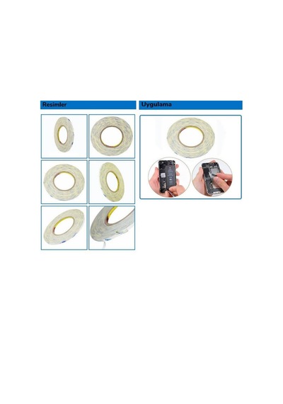 2 MM/50mt Çift Taraflı Bant Ekran Cam Kasa Tamir Bantı-şeffaf N11.4789