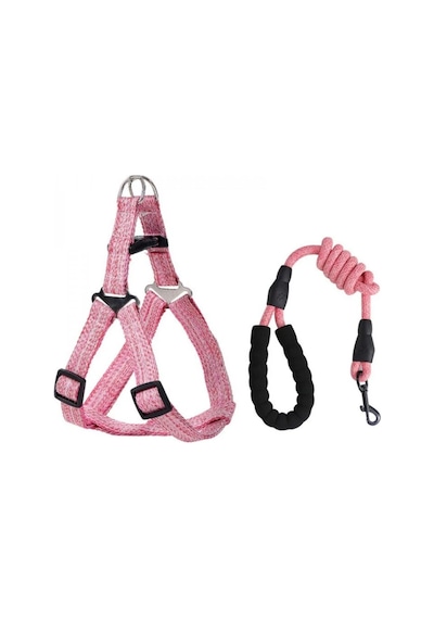 Gigi Panda Küçük Köpek Tasması Tutma Saplı Ayarlanabilir Yaka Bağı Pembe S Pembe