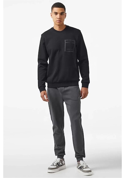 Nautica Erkek Siyah Regular Fit Sweatshirt Siyah