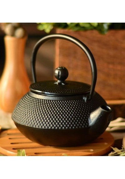 Taşev T2764 Linden - Sümbül 750 Ml Siyah Döküm Çaydanlık Diğer