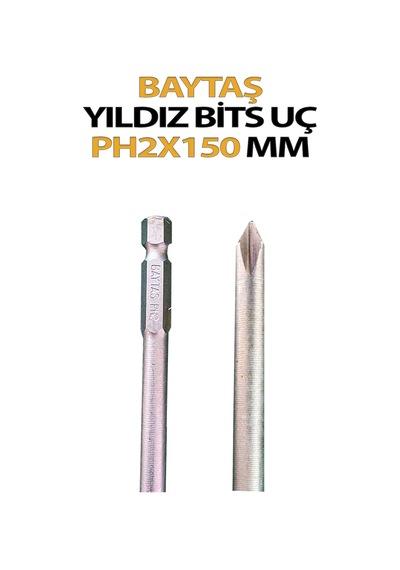 Yıldız Bits Vidalama Ucu Baytaş Ph2x150 Mm 1 Adet