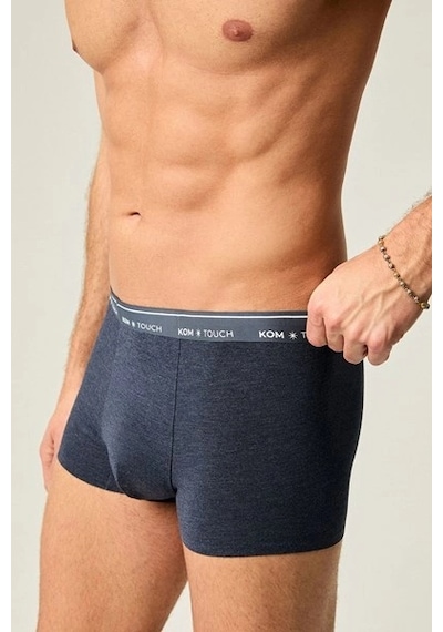 Kom Touch 2 Li Modal Dikişsiz Boxer Laci-gri