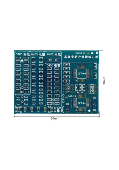 Smt Elektronik Eğitim Kiti Deney Pratikleme Kartı Qfp44 Sop16 040