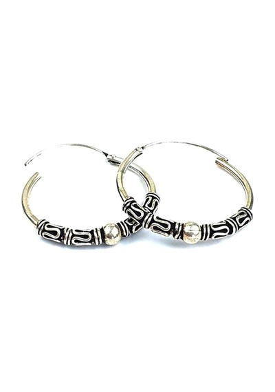 Gümüş Tasarım Halka Küpe N11.50717