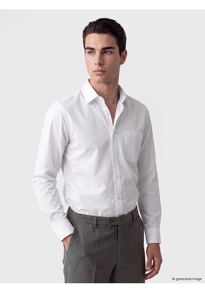 Lcw Busıness Beyaz Regular Fit Poplin Erkek Gömlek