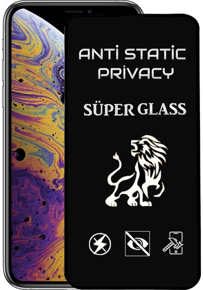Apple Uyumlu   iPhone Xs Tam Kaplayan Anti Statik Hayalet Süper Cam Ekran Koruyucu