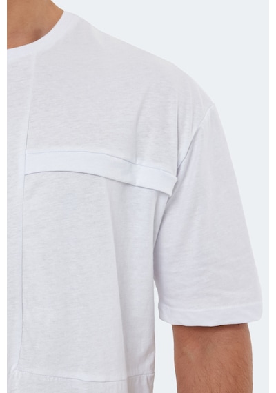 Slazenger Kaurı In Oversize Erkek Beyaz Tişört Beyaz