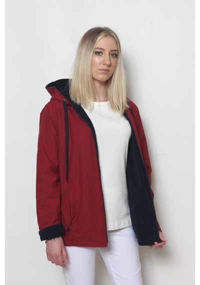 CottonCool Kadın Bordo Içi Polar Mont