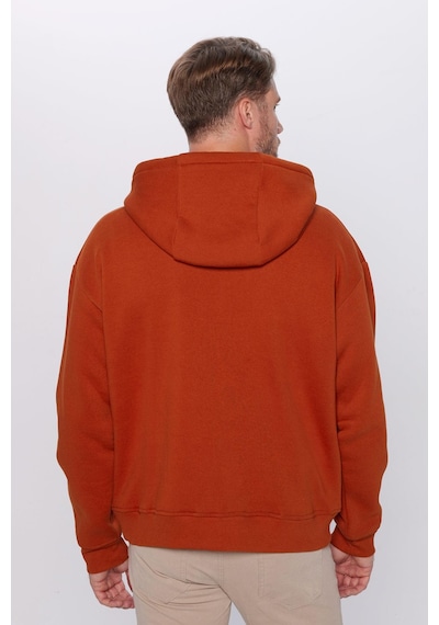 Tudors Unisex Oversize Geniş Kesim Pamuklu Yumuşak Dokulu İçi Polarlı Basic Kiremit Renk Kapüşonlu Sweatshirt-29412 Kiremit Tudors Unisex Oversize Geniş Kesim Pamuklu Yumuşak Dokulu İçi Polarlı Basic Kiremit Renk Kapüşonlu Sweatshirt-29412 Kiremit