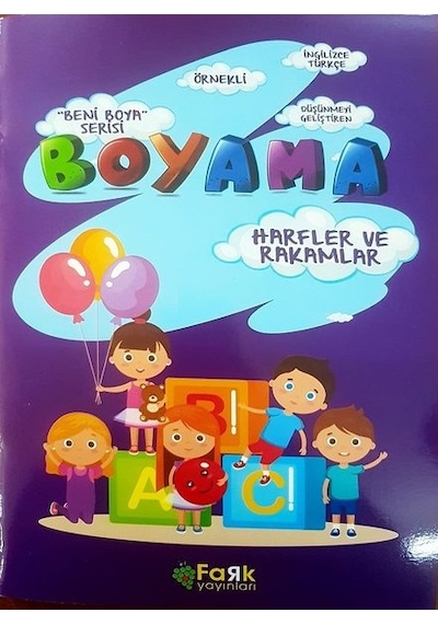 Harfler ve Rakamlar-Beni Boya Serisi-Boyama- Fark Yayınları