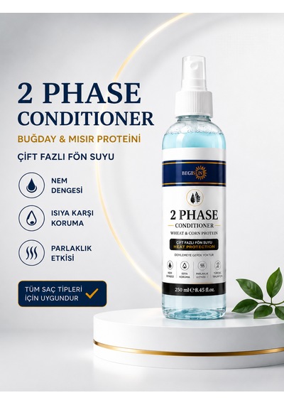 Begisun Fön Suyu Çift Fazlı Buğday & Mısır Proteinli Isı Koruyucu Saç Bakım Spreyi 200 Ml