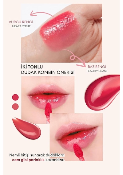 Uzun Süre Kalıcı, Nemli Bitiş Sunan Parlak Tint Dare Tint Dewy Drop Pink Pebble Çok Renkli