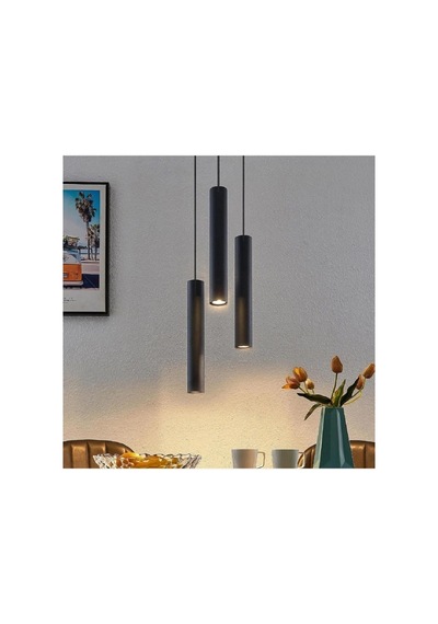 Modern Retro Rustik Metal Sarkıt Led Avize Ampul Dahil Gün Işığı 30cm Metal Gövde Ile Siyah