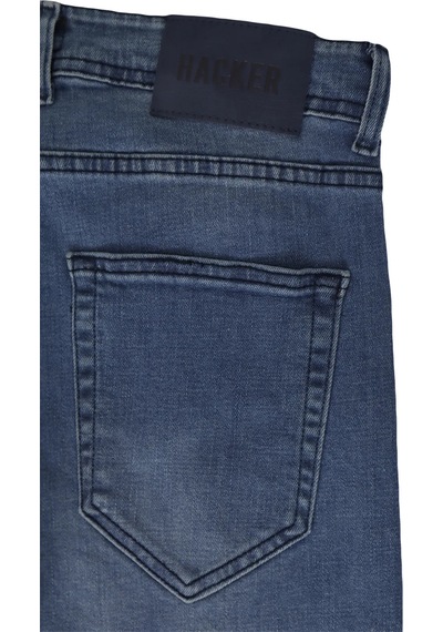 Dmctekstil Erkek Lacivert Hacker Denim Normal Bel Normal Kesim Dar Paça Jean Pantolon