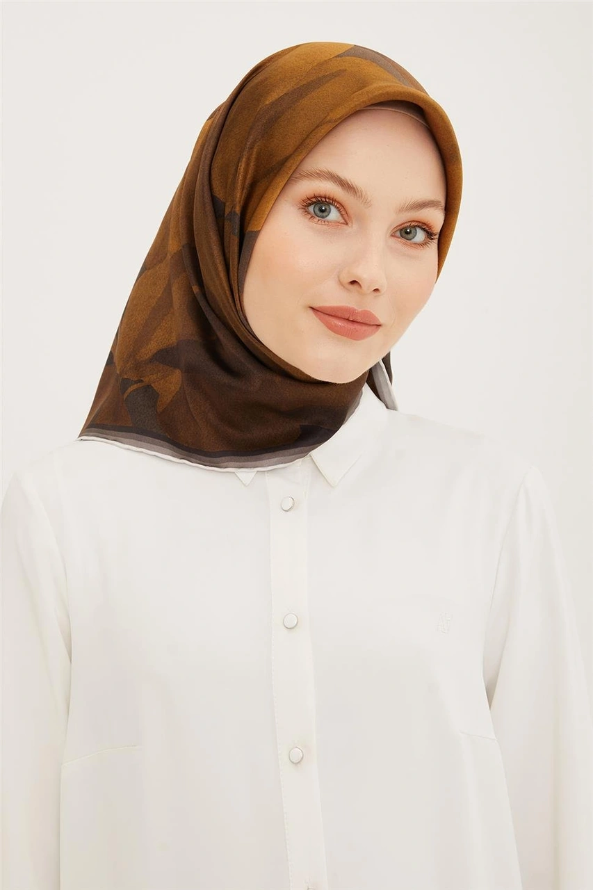 Armine Twill İpek Eşarp 23ya8953 57 Çok Renkli