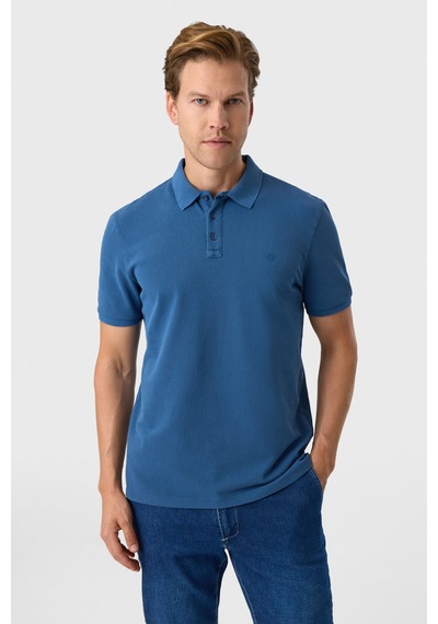 Back And Bond Regular Fit Mavi Polo Yaka Tişört