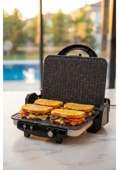 Acar Ultimate Pro Pressio Izgara Ve Tost Makinesi Krem - 1800 W