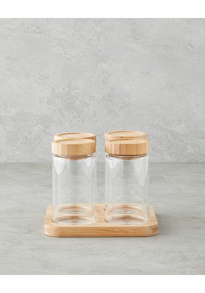 English Home Monetta Cam 5 Parça Baharatlık 400 Ml Natural Natural